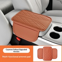 Accoudoir en cuir en forme de Y pour console centrale de voiture, boîte de rangement universelle quatre saisons, organisateur de voiture double face