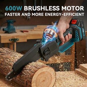 Mini Motosierra Eléctrica Industrial de 6 Pulgadas, Inalámbrica, a Batería, con Motor sin Escobillas, Portátil, de Una Mano, para Madera - Product Image 4