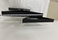 Pieds de table en fer noir en forme de Z pour une utilisation moderne et industrielle à la maison, au bureau, dans la salle à manger, à l'hôtel, dans le salon, en extérieur, dans l'atelier, dans le bar à domicile