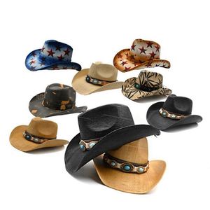 Sombrero de Vaquero de Paja de Alta Calidad para Viajes al Aire Libre, Estilo Casual, Transpirable y Cómodo, Unisex - Product Image 3