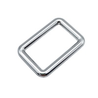 Anillo Rectangular de 32 mm para Correa de Bolso de Lujo, Aleación de Zinc, Herrajes para Bolsos, Metal Personalizado OEM, Accesorios de Cuero Ecológicos