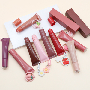 Hydrating bóp ống Lip Gloss Plumper dễ thương Lip Gloss bán buôn trang phục Logo Peptide Lip Gloss với Keychain - Product Image 4