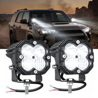 Feux de travail LED personnalisés de 3 pouces, 30 W, 12 V/24 V, IP67, étanches, 3000 lumens, pour UTV, ATV, tracteur, voiture, 4x4