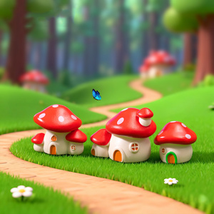 Figuras de Resina de Casas de Hongos en Miniatura para Manualidades, Accesorios para Jardín de Hadas, Decoración para Micro Paisajes y Terrarios - Product Image 3