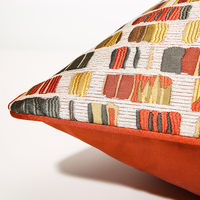 Housse de coussin de luxe 20x20 pouces décoratif ferme canapé taie d'oreiller géométrique Art Design jeter taie d'oreiller