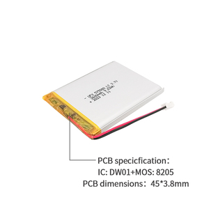 Hiệu suất cao có thể sạc lại LiPo pin ufx 575080 3.7V 2600mAh pin lithium polymer cho nước nóng vớ - Product Image 3