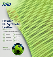 Matériau synthétique PU imperméable de 1,6 mm, flexible, occultant, à séchage rapide, résistant à l'abrasion, simili cuir pour le football