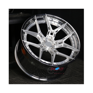 ล้อฟอร์จแบบกำหนดเอง 6061-T6 2/3 ชิ้น สีเงินขัดเงา ขอบลึก ลาย Y สำหรับ Huracan Performante - Product Image 3
