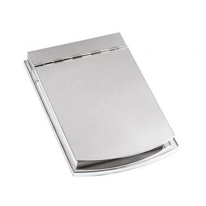 Bloc-notes Cassia 114x170 mm avec couverture en métal argenté, bloc-notes promotionnel - Product Image 2