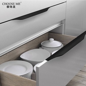 Choose Me Concealed Cabinet Handle Aluminum Alloy Non-Detachable Door Mount Wardrobe Hardware Customized 6608 - Product Image 3