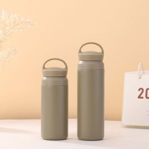 Handheld Japanese Style Tumbler 350ml 500ml <b>Vacuum</b> Insulated Double Wall Stainless Steel Coffee Cup - Product Image 3