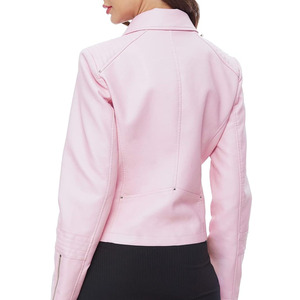 Veste en cuir pour femme de qualité supérieure, coupe élégante et ajustée, manteau tendance en cuir véritable doux, vêtements d'extérieur pour la collection automne-hiver - Product Image 5