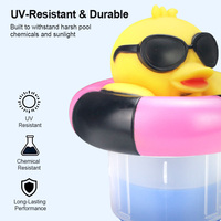 Schwimmender Chlor-Dispenser im Enten-Design aus Kunststoff für Schwimmbäder und Spas zur einfachen Chemikalienkontrolle