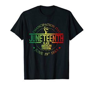 T-Shirt in cotone lavata in cotone juneenth con juneenth Black <span class=keywords><strong>History</strong></span> da uomo - Product Image 1