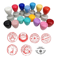 Fabrication de tampons personnalisés ronds HA 32 mm, 28 mm, 25 mm, couleurs pastel, tampon pré-encré, tampon flash avec logo personnalisé pour enseignant