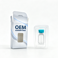 Boîte en carton ondulé kraft personnalisée avec fenêtre, insert en blister PET, impression quadricolore, emballage OEM pour flacon unique d'ampoule de soin de la peau
