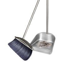 Ensemble balai et pelle ménager, nouveau balai à poils en acier inoxydable, pelle à déchets, balai de balayage robuste et efficace