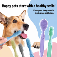 Brosse à dents pour animaux de compagnie sans BPA, taille mini, portable, en silicone, pour le nettoyage des dents des chiens et des chats, soins dentaires, directement de l'usine