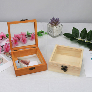 Caja de almacenamiento de madera rectangular con cerradura para joyería, reloj, gafas, recuerdos de boda, perfume, lápiz labial, caja de regalo - Product Image 1