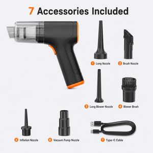 7 in 1 Mini <b>Portable</b> Cordless Handheld <b>Vacuum</b> Cleaner Air Duster Blower Inflator Deflator 4000Pa 50W Type C Rechargeable OEM ODM - Product Image 5