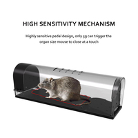 Boîte de piège à souris en plastique transparent solide Cage à souris antiparasitaire efficace pour attraper les rongeurs et les souris