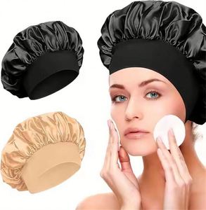 Gorros de Satén y Paños para el Cabello con Logotipo Personalizado, Banda Ancha Ajustable, Elásticos, Transpirables, Unisex, para Dormir, para Cabello Rizado - Product Image 2