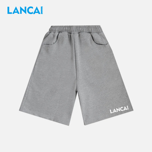 Custom Men's Athletic Gym Basketball Biker Casual Shorts Summer Running Double <b>Layer</b> Oversized 100% Cotton <b>Mid</b> Sporty Solid - Product Image 1