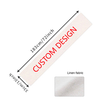 Chemin de table personnalisé en polyester et lin, motifs de perles de carnaval Mardi Gras, pour cuisine et salle à manger, décoration 13 x 72 pouces