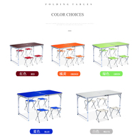 Ensemble de table et chaises pliantes, en aluminium, pliable, pour l'extérieur, pique-nique bbq camping, prix d'usine
