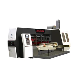 Venta caliente Full-Auto Corrugado Caja de cartón Rotary Troquelado Caja de pizza que hace la máquina con precio bajo