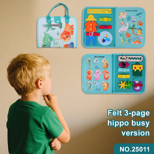 LEZA BABY New popolarità dinosauro <span class=keywords><strong>mondo</strong></span> 3D Montessori occupato bordo in feltro giocattoli per bambini educazione precoce di età compresa tra 5 e 7 anni - Product Image 2