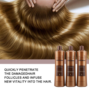 OEM krim Salon rambut permanen 1000ml, pelurus rambut Keratin Brazil, krim perawatan Keratin rambut untuk penghalus rambut - Product Image 5