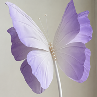 Grande décoration florale 3D en papier fait main en forme de papillon pour mariage, vitrine de centre commercial, accessoires photo