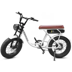 Mootoro R2自行车电动中驱复古脂肪自行车电动自行车MTB 500w 48v 12.5ah城市Ebike