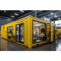 Maisons conteneurs maritimes contemporaines 20FT 40FT, bureaux portables avec toilettes