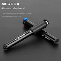 MEROCA BM2105/2107 Pompe à vélo portable en alliage d'aluminium américain français double buses résistant à la corrosion et à l'usure Premium