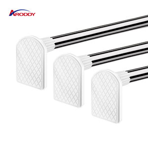 <span class=keywords><strong>Tringle</strong></span> de douche <span class=keywords><strong>pivotante</strong></span> réglable en acier inoxydable télescopique avec capuchons en plastique - Product Image 6