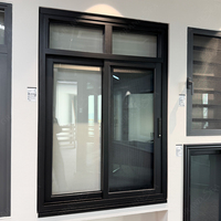Ventanas Modernas Corredizas de Aluminio con Doble Acristalamiento y Aislamiento Acústico con Rotura de Puente Térmico para Dormitorio, Bar, Porche, Ventanal, Guardarropa, Cafetería