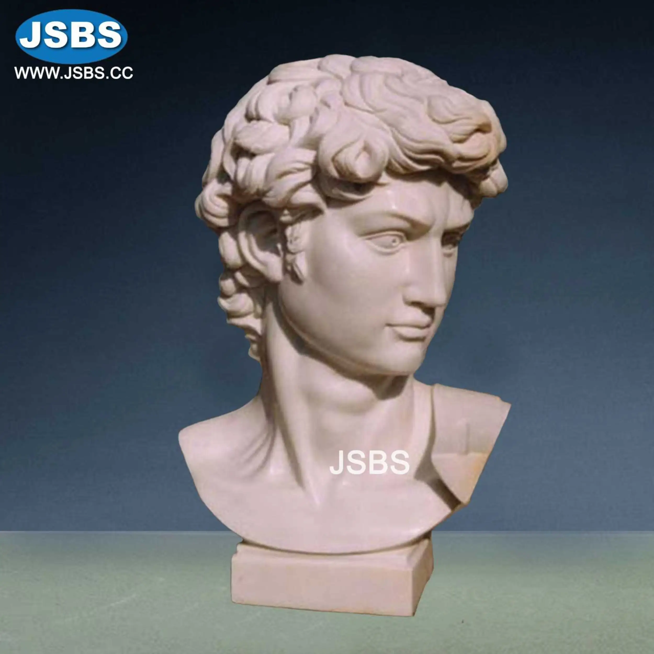 Marmor geschnitzte berühmte David Head Bust Statue Skulptur