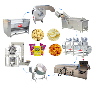Kommerzielle Kartoffel chips schälen Schneide maschine Kartoffel chips machen Maschine Kartoffel chips Braten und Verpacken Produktions linie