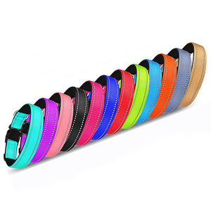 ペットの首輪犬の首輪に最適なナイロンペットカラーピュアナイト安全反射調節可能 - Product Image 1