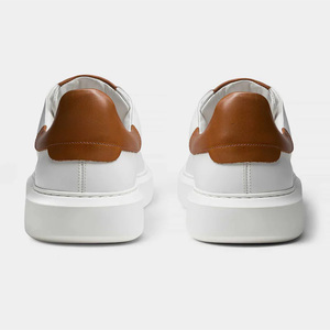 Zapatos de Hombre de Cuero Vacuno, Zapatos para Caminar con Cordones, Transpirables, Antideslizantes, Resistentes, Blancos, Casuales, para Primavera/Verano - Product Image 4