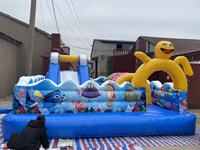 Château gonflable combiné toboggan de haute qualité, durable, en PVC épais et robuste, pour location commerciale