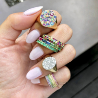 Anillo de Boda de Lujo para Mujer, Gemnel, Plata 925, Color Arcoíris, Corte Baguette