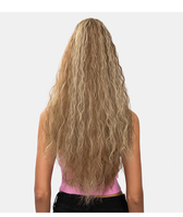 Extensions de queue de cheval longues ondulées en gros, avec clip, longues, bouclées, volumineuses, à cordon, pour femmes noires, en fibre haute température