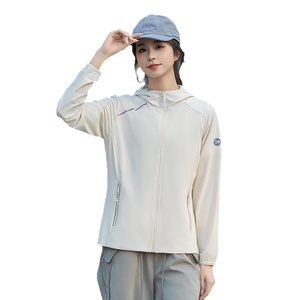 Vêtements de protection solaire d'extérieur 50+ pour l'été, sensation de fraîcheur, <span class=keywords><strong>anti</strong></span>-<span class=keywords><strong>UV</strong></span>, légers, respirants, à capuche, fermeture éclair, pour hommes et femmes - Product Image 1