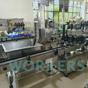 Factory Automatic Spice Coffee Powders Sealing Capping Packing Line Protein Powder Filling Machine