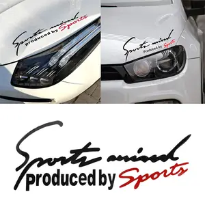 Nero rosso adesivo per Auto emblema distintivo decalcomania Sport lettera vinile decorazione adesivo per Auto faro anteriore cofano cofano impermeabile