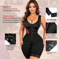 Faja colombiana transpirable de alta compresión para mujer, control firme de cintura, moldeadora de cuerpo, control de abdomen, postquirúrgica BBL