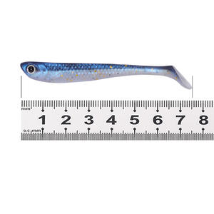 Appâts souples de pêche 55mm 75mm T queue poisson leurres de pêche arc-en-ciel couleur paillettes balançoire <span class=keywords><strong>hiver</strong></span> pêche sur glace Spinner appât - Product Image 5